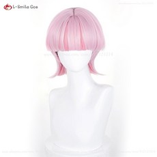 팬티 스타킹 새로운 폴리에스테르 폴리우레탄 프레 가발 30CM 핑크 혼합 여성용 남성용 내열성 합성 머리카락