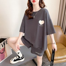 천하오 여성 캐주얼 세트 여름투피스 반팔 반바지 홈웨어 GX399
