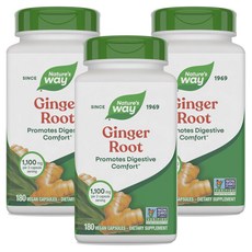 네이쳐스웨이 진저 루트 550mg 비건 캡슐, 180정, 3개