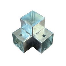 25mm 각관용 스틸 3구 사각파이프조인트 기본형 각관 연결 브라켓 맥스조인트, 1개
