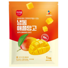 CJ프레시웨이 이츠웰 냉동애플망고, 1개, 1kg