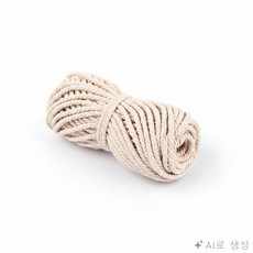 모두상회 묶는 끈 4mm 두꺼운면끈, 1개, 베이지, 베이지계열