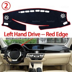 대시보드 커버 세대 라이트 패드 방지 매트 카펫, 1. Left Hand Red Edge