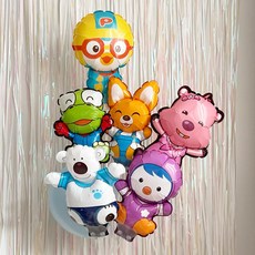 뽀로로 패티 크롱 루피 에디 포비 풍선 막대풍선 스틱 입학 어린이날풍선, 스틱6종세트