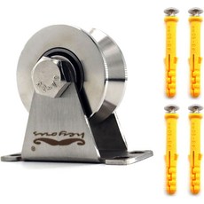 와이어 로프용 장착 나사 및 확장 파이프가 있는 1피스 스테인리스 스틸 풀리 블록 단일 휠 회전 팅 로프 V 그루브 유형, V Groove Type