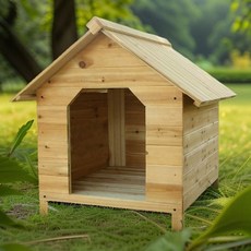 원목강아지집 실외견보온 방수 대형견, S, 1개, 없음 단일