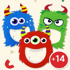 도메라스토어 몬스터 부직포 가면 만들기 도메라스토어 몬스터가면만들기미술수업키드, 레드