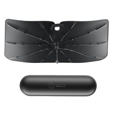 [2026 업그레이드] weektic 맞춤형 앞유리 햇빛 가리개 우산 테슬라 모델 3/모델 Y 2018-2026용 튼튼한 티타늄 실버 코팅 및 열 보호 차량을 시원하게, Tesla Model 3/ Model Y, Tesla용