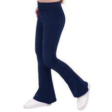 Lilax 여아용 플레어 레깅스 댄스 하의 하이 웨이스트 부츠컷 요가 팬츠 브라운.