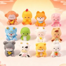 청년토이 12간지 띠 동물 피규어 2탄 12종세트, 1세트