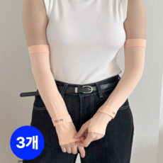 아이디앤 쿨토시 팔토시 자외선차단 골프 손등커버형, 피치, 3개