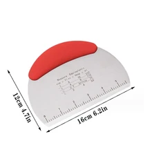 다기능 스테인레스 스틸 반죽 피자 절단 졸업 커터 야채와 과일 분리 슬라이스 도구 칼, 01 Red