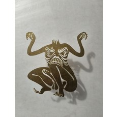 皮影藝術銅雕 原創設計 黃銅擺飾 收藏品, 如圖所示, 1個