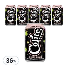 콜라이트 피치버블 제로콜라, 355ml, 36개