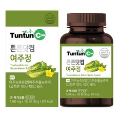 튼튼닷컴 여주정 (6개월분) - 1000 mg x 180 정 / 국내산 유기농 여주농축분말 함유 / HACCP 인증, 1개, 180g