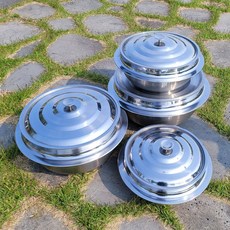 국산 인덕션 가마솥 스텐 솥 대형 업소용 솥단지 화덕 스텐솥 아미쿡, 1개, 통3중 스텐 가마솥, 55cm