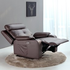 선창테크 1인용 전동 리클라이너 소파 7104 7108 5124 1668 1004 1005 가죽 USB 독립스프링 컵홀더 제로월 방문설치_부모님 선물, 7104 버튼식 초코브라운