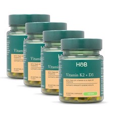 홀랜드앤바렛 비타민K2+D3 소프트젤 Holland & Barrett Vitamin K2 & Vitamin D3, 4개, 60정