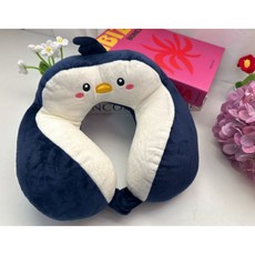 여행용 목베개 캐릭터 메모리폼 기내용 비행기 휴대용 목쿠션, 펭귄