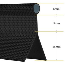 100cm 6mm 캐러밴 천막 레일 배관 더블 플랩 PVC 코어 Keder 캠핑/텐트/차양/텐트 외부 액세서리 RV, Black, 1개