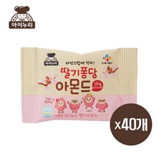 CJ 아이누리 딸기퐁당아몬드 (10G X 40입) 1봉지, 40개, 10g