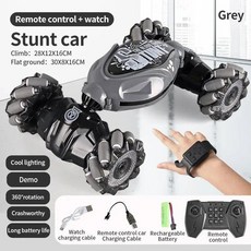 LED 조명이 있는 4WD 1 16 스턴트 RC 자동차 제스처 적외선 유도 트위스트 등반 무선 제어, 5 Dual control-1B