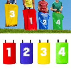 캥거루 릴레이 게임 4개입 자루 달리기 뛰기 가을 운동회 레크리에이션 체육대회, 1세트, 혼합