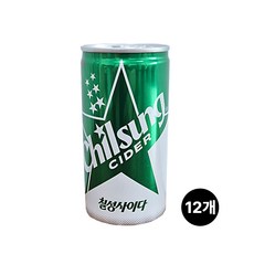 롯데 칠성사이다 캔, 190ml, 12개