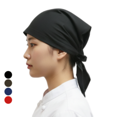 쿡셰프 심플 주방 두건 4종 (택1), 블랙, 1개