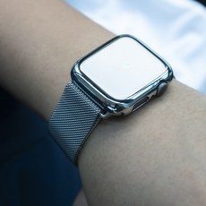 애플워치 44mm 메탈 PMAA 소프트 액정 풀커버 케이스, 1개