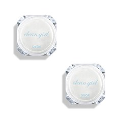 디보크 클린걸 파우더 유리알 광채 글레이즈드, 2개, 화이트