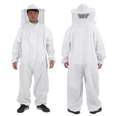 상하의 일체형 양봉옷 모자 장갑 포함 풀세트 벌초 벌옷, 1세트, 화이트