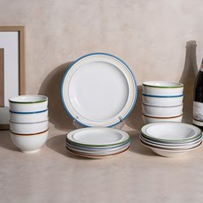 Syracuse CHINA 楓葉 4人基本餐具組 17p, 舒適混色, 餐具5種, 1套