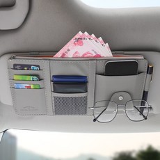 汽車遮陽板收納袋 車用證件夾 車用眼鏡夾, 1個