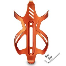 CORKI CYCLES 디자인 퍼플 물병 케이지 경량 자전거 홀더 충격 방지 튼튼한, 2개, 주황색.