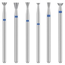 6PC 큐티클 클린 네일 드릴 비트 세트 3/32인치 러시아 다이아몬드 네일 파일 비트 큐티클 각질 제거를 위한 전문 러시아 매니큐어 세이프티 카바이드 언더 클리너 네일 케이, 1개