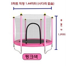 트램폴린 방방이 점핑 야외 놀이 시설 펜션 트램펄린 점핑머신, 5피트(핑크) 벨트가드