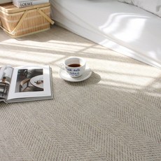 BROBRO 可水洗簡約人字呢地墊