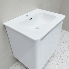 61cm 防水浴櫃 不鏽鋼櫃體 防鏽耐用 臉盆櫃, 1個, 盆+櫃,不開紙抽孔, 不開紙抽孔