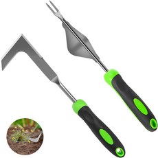 Juxifyron 잡초제거기 잡초뽑기 잔디뽑기 뿌리뽑기 잡초 뽑기 도구 수동 손 제초 균열 제초기 틈새 스테인리스 스틸 포장 벽돌 이끼 민들레 제거 정원 파티오용 2팩