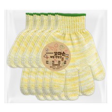 장갑이네 국내생산 꼬마손 어린이 면장갑 키즈 작업장갑 체험학습 텃밭 가드닝 갯벌 체험 장갑 노랑, 노랑 L(고학년용) 5켤레(묶음), 1개