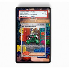 PTCG 寶可夢 PSA TAG CGC 擴散式卡磚 防UV紫外線鋼化玻璃合金框評級卡磚 馬志士的交易SAR, 1個, TAG,銀色