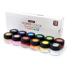 (모닝글로리) 학생용 포스터칼라 포스터물감 12색