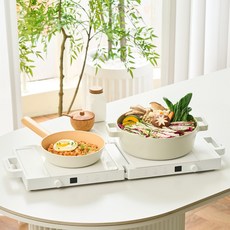 [폴더블] IH 스마트 2구 인덕션 3500W, 가지고 다닐 수 있는, 2 IN 1 인덕션