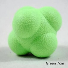 피트니스 육각형 반응 공 실리콘 민첩성 조정 반사 운동 훈련 스포츠, 2. 7cm-green, 1개