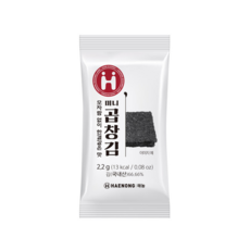 해농 햇김 곱창김 미니도시락김 2.2g 20봉 밥반찬 술안주 조미김, 20개