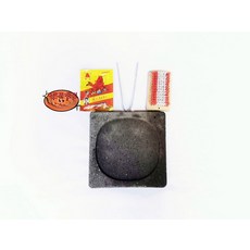 맥반석 구이용돌판 야외 삼겹살 상품 철판 업소용 구이판, 20cm x 20cm 정사각형, 1개, 1cm