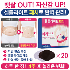[99.9% 효과있음]뱃살 독소 패치 다이어트 패치 허밍테라피 라이트 독소제거 밸런스 패치, 1개, 20개입