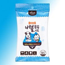 에티펫 버블 목욕시트 10매x12개 강아지 고양이 목욕 물티슈, 12개