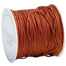 精選72號玉線手工編織繩：DIY手鍊項鍊吊墜編繩材料，多色可選, 72號玉線棕紅色45米送20顆珠子, 1個